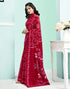 Vasthrlay Womens Printed Unstitched Wine Saree