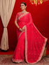 Vasthrlay Weaving Dark Saree