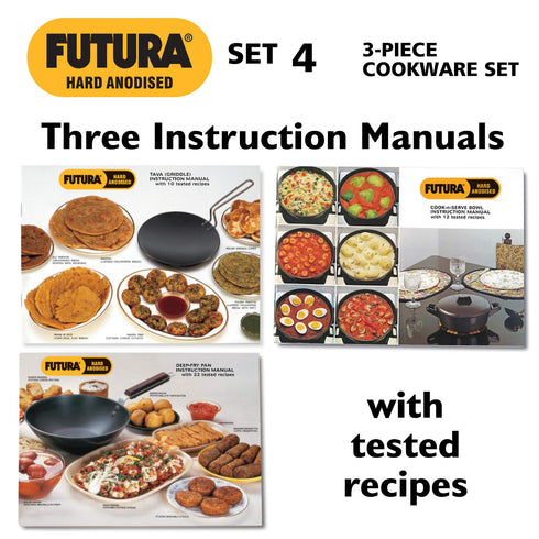 Hawkins Futura 3 Pieces Cookware Set 4 - Hard Anodised Tava