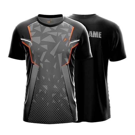 Yourjersey Custom Sports Jersey For Men & Kids | Add Player Name | Personalised Cricket | Football T-Shirt