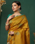 Vasthrlay Banarasi Jacquard Unstitched Teal Saree