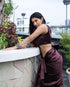 Vasthrlay Maroon Wedding Unstitched Saree