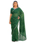 Vasthrlay Georgette Bandhani Unstitched Maroon Saree