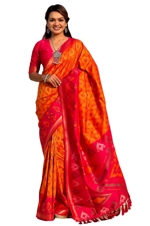 Vasthrlay Kanjivaram Patola Unstitched Ethnic Wear