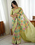 Vasthrlay Banarasi Kanjivaram Unstitched Black Saree