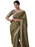 Vasthrlay Womens Unstitched Blouse Mustard Saree