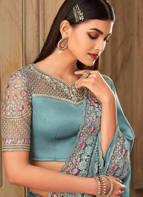 Vasthrlay Embroidered Unstitched Designer Ethnic Wear