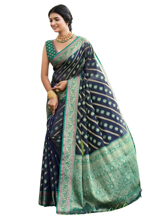 Vasthrlay Organza Kanjivaram Handloom Ethnic Wear