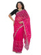 Vasthrlay Embroidery Scalloped Unstitched Navy Blue Saree