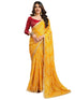 Vasthrlay Chiffon Bandhani Unstitched Yellow Saree