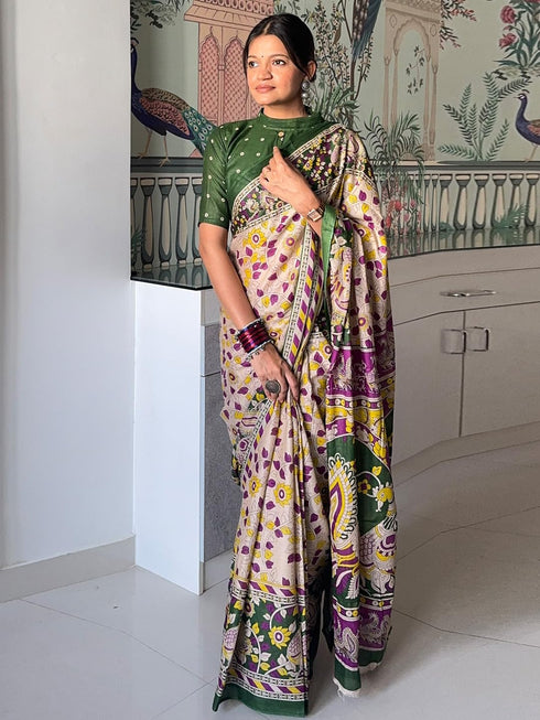 Vasthrlay Cotton Printed Unstitched Ethnic Wear