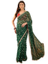 Vasthrlay Vasthrlaywomensgreengeorgettebandhaniprintembroideredlaceworksareewithunstitchedblousepiece Sareeforwoman Designersareeforwomen Tr Ethnic Wear