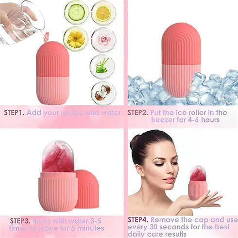 Leafed Ice Roller for Face Facial Ice Roller for Glowing Skin