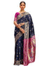 Vasthrlay Weaving Paithani Unstitched Maroon Saree