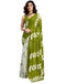Vasthrlay Womens Printed Unstitched Green Saree