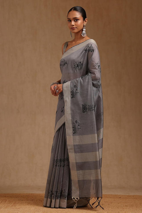 Vasthrlay Chanderi Warli Thread
