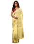 Vasthrlay Chanderi Printed Unstitched Beige Saree