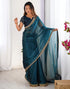 Vasthrlay Shimmer Chiffon Unstitched Maroon Saree