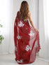 Vasthrlay Black Unstitched Saree