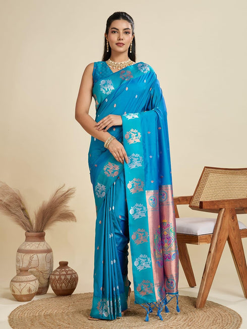 Vasthrlay Banarasi Jacquard Paithani