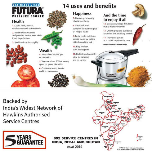 Hawkins Futura 5.5 Litre Inner Lid Pressure Cooker