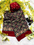 Vasthrlay Ajrakh Saree Crepe