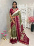 Vasthrlay Handloom Printed Unstitche Attache