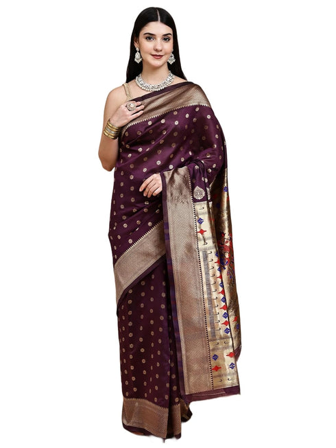 VasthrlayKanjeevaram Silk Paithani Rani Free Ethnic Wear