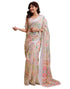 Vasthrlay Womens Printed Beige Saree With Unstitched Blouse Piece