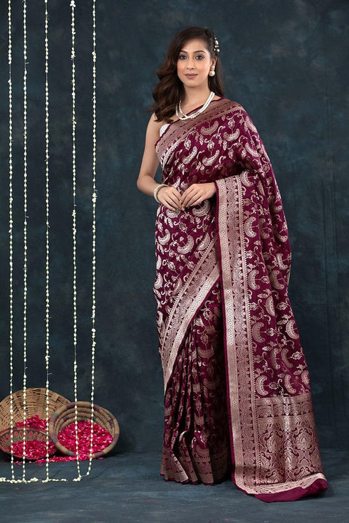 Vasthrlay Banarasi Traditional Unstitched Saree