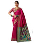 Vasthrlay Womens Paithani Unstitched Pink Saree