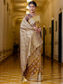 Vasthrlay Womens Weaving Tassels Unstitched Mustard Saree