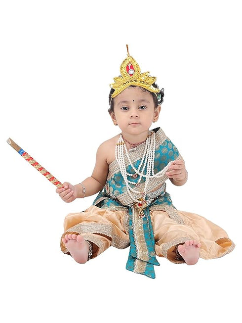 Krishna Dress for Kids | Janmashtami Graceful Outfit with Elegant Dhoti