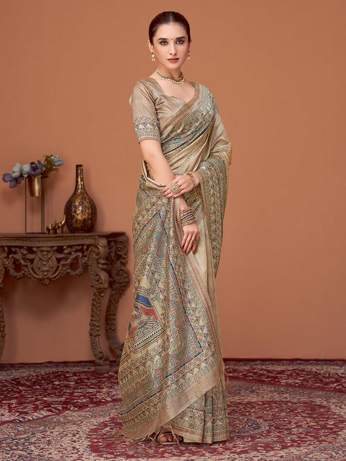 Vasthrlay Kalamkari Printed Unstitched Hs Ethnic Wear