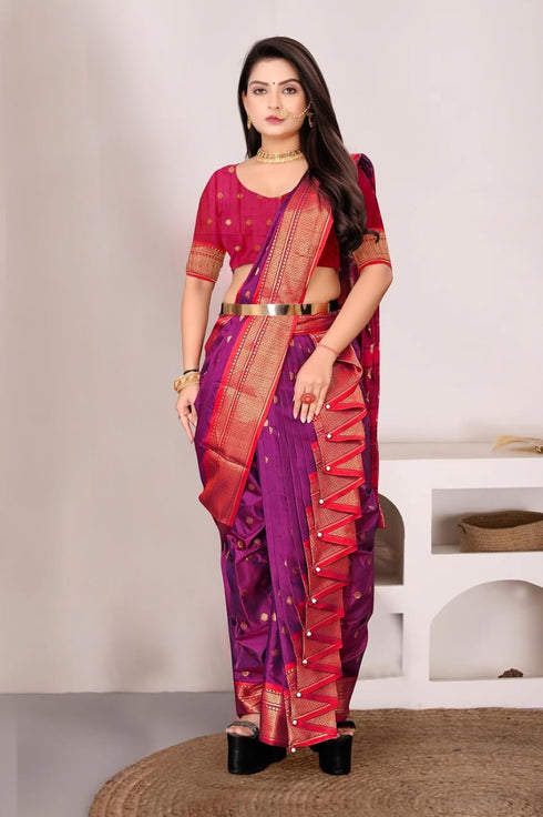 Vasthrlay Paithani Maharashtrian Contrast Traditional