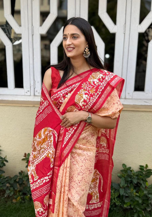 Vasthrlay Ghicha Kalamkari Print