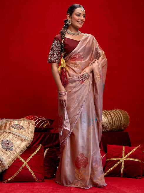 Vasthrlay Shimmer Light Saree