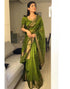 Vasthrlay Womens Jacquard Unstitched Lavender Saree
