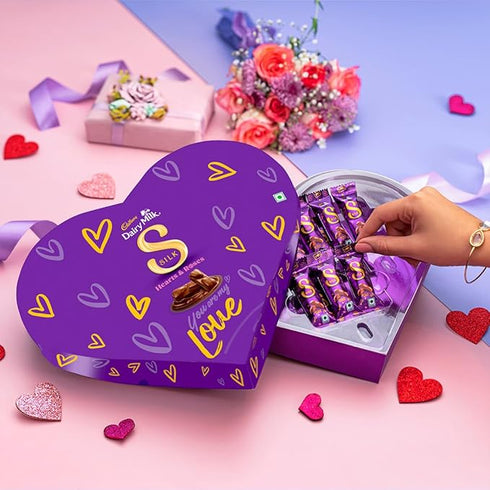 Cadbury Dairy Milk Silk Heart Shaped Valentine's Chocolate Gift Box