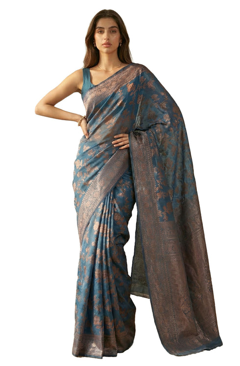 Vasthrlay Jacquard Floral Saree