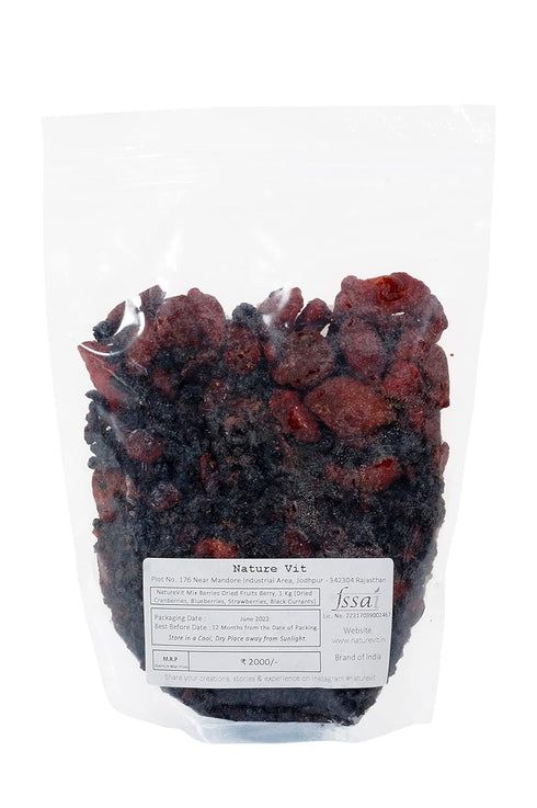 NatureVit Mix Berries Dried Fruits Cranberries| Blueberries & More