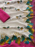 Vasthrlay Printed Multicolor Border Floral