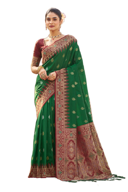 Vasthrlay Kanjivaram Unstitched Saree