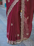 Vasthrlay Georgette Embroidery Rama Saree