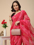 Vasthrlay Georgette Leheriya Embroidered Rani Saree