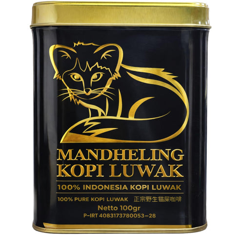Worcas Mandheling Wild Kopi Luwak Indonesian Coffee Tin 100g