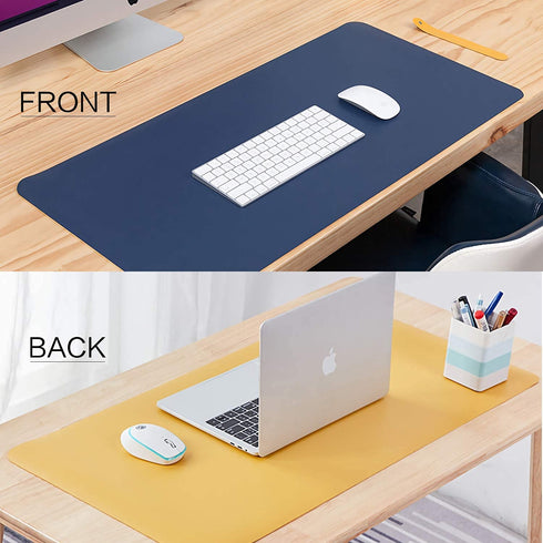 AROPANA Vegan Leather Desk Mat 70x35cm | Reversible Dual-Sided Waterproof Mouse Pad & Desk Protector