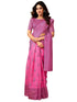 Vasthrlay Chanderi Printed Pink Saree With Unstitched Blouse Piece