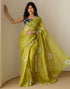 Vasthrlay Womens Cotton Printed Green Saree