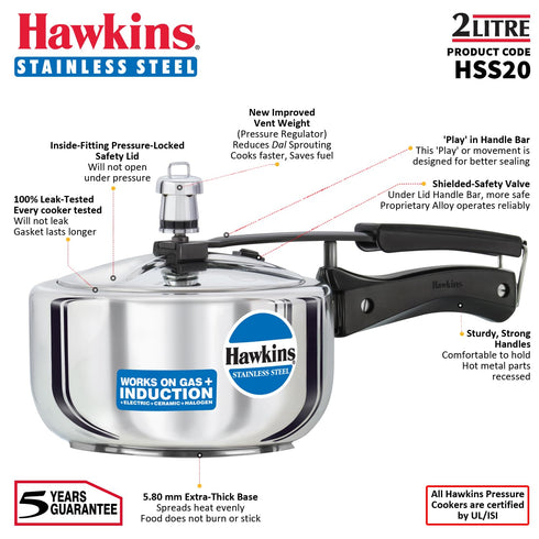 Hawkins Inner Lid Pressure Cooker